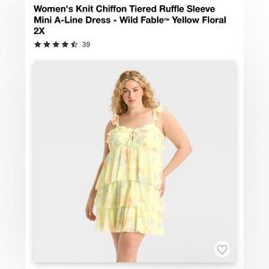 Women’s Knit Chiffon Tiered Ruffle Sleeve Mini A-Line Dress